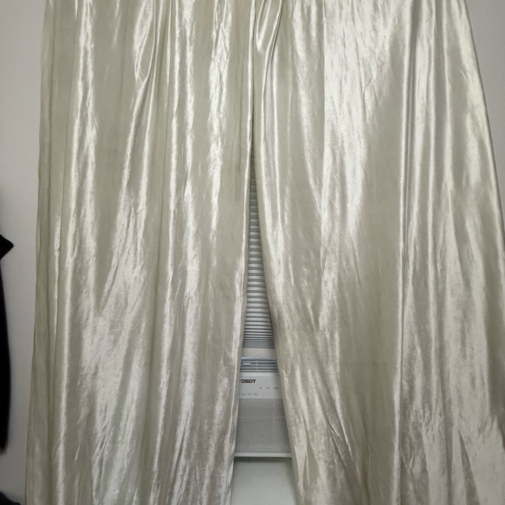Indigo Loft Off-White Velvet Curtains